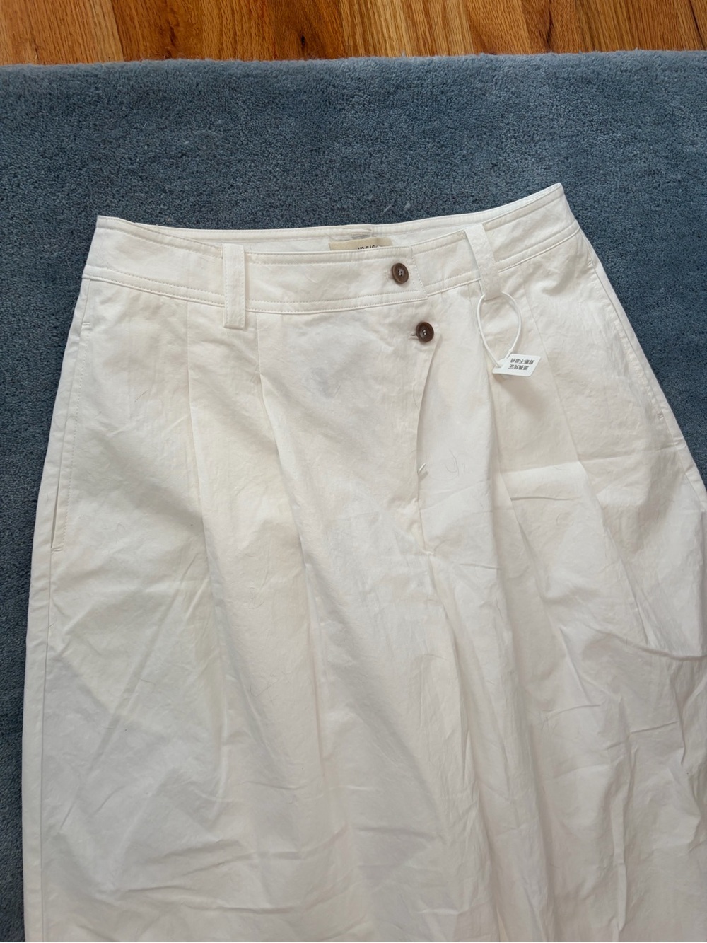 NWT Insis Femme white wide-leg 100% cotton pants, size 8 - Picture 6 of 7
